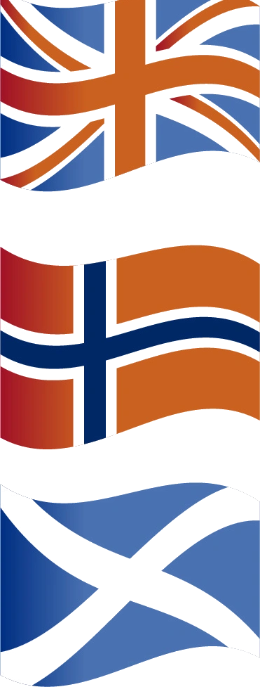 Banderas Reino Unido, Noruega, Escocia